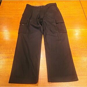 Banana Republic Dawson Men's Black Cargo Pants Wool Blend Lined 34x30